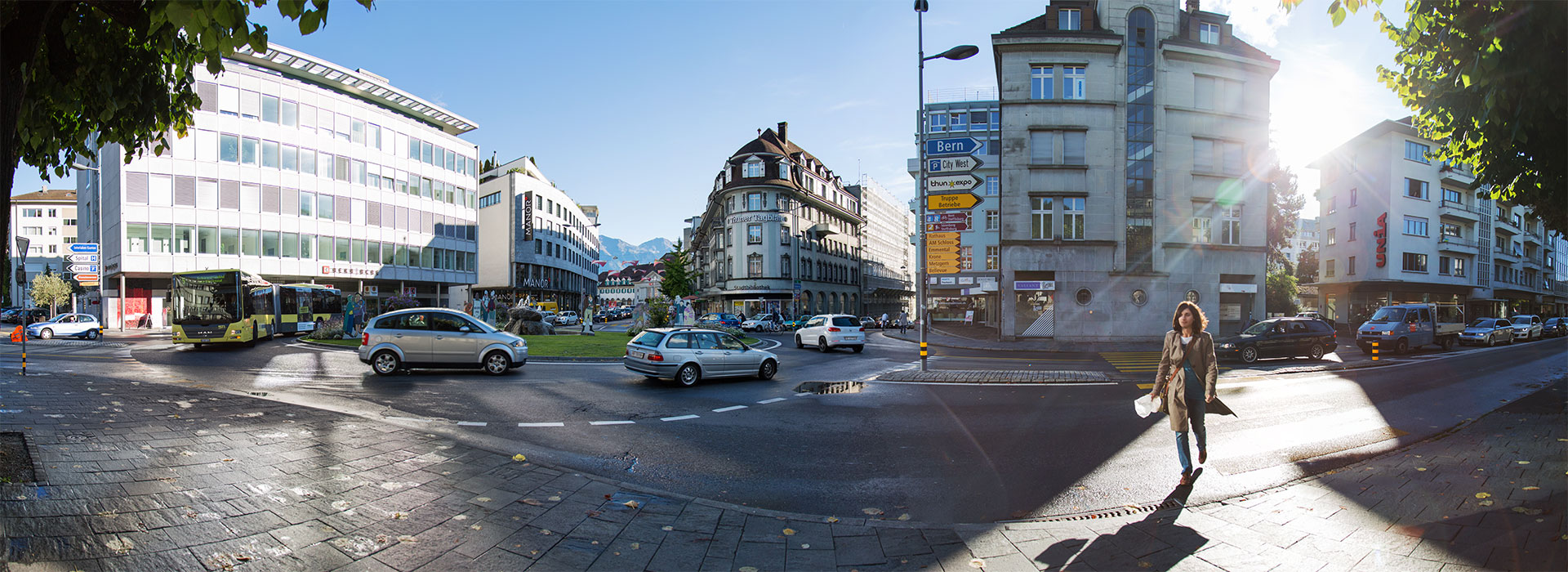 Strassenkreuzung in Thun