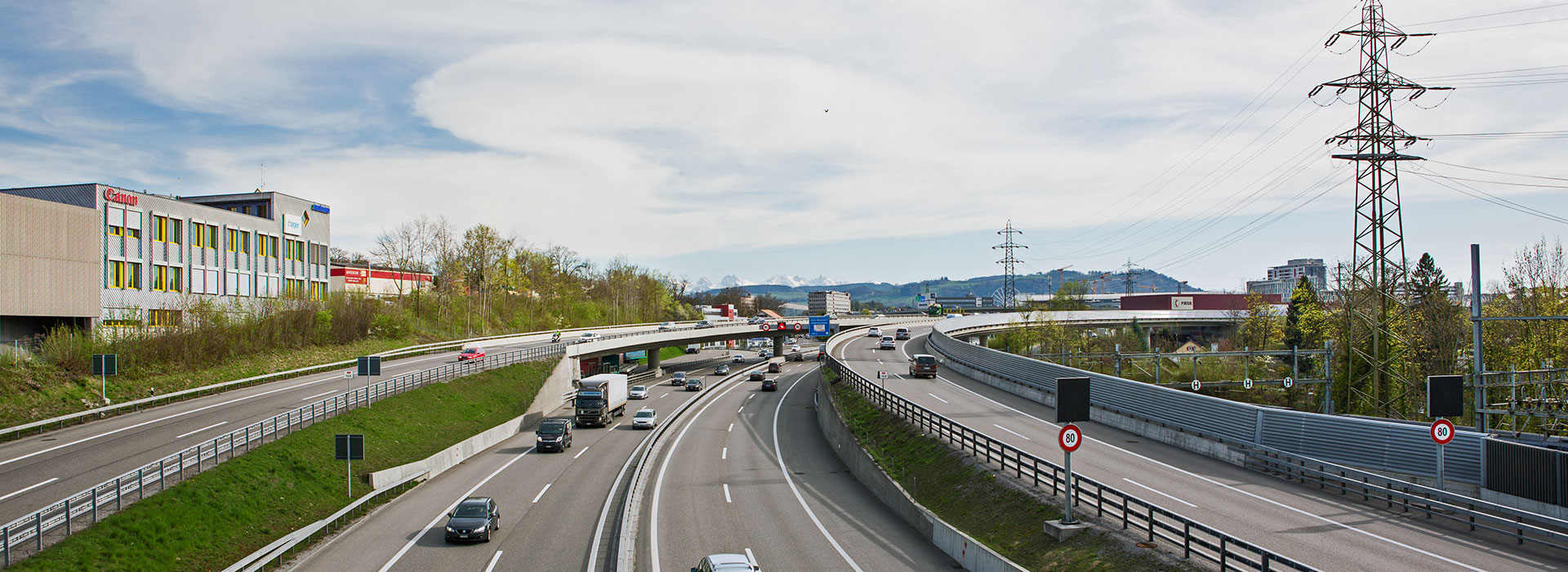 Mehrspurige Autobahn, Schweiz
